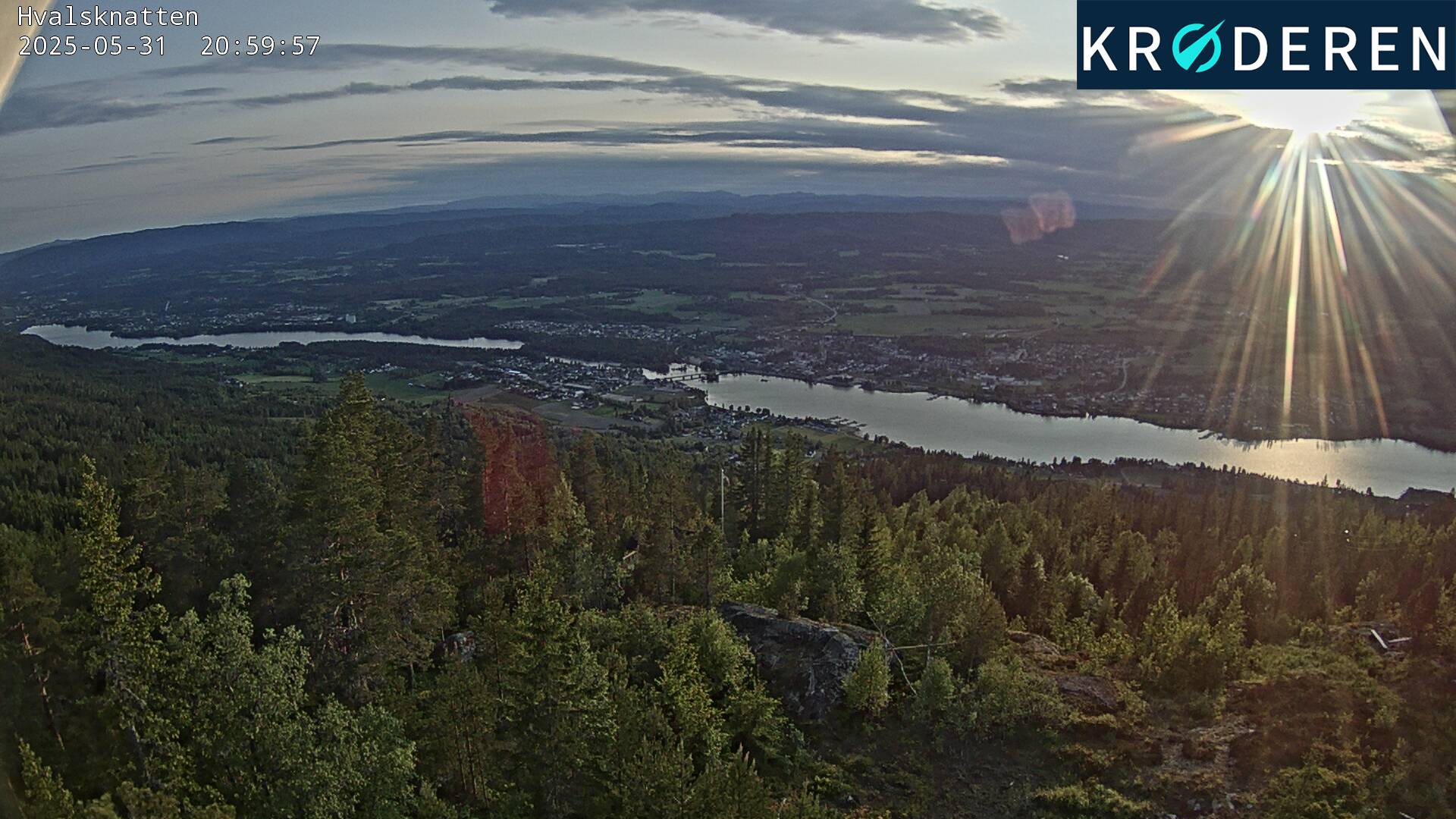 Hvalknatten mot Vikersund sentrum