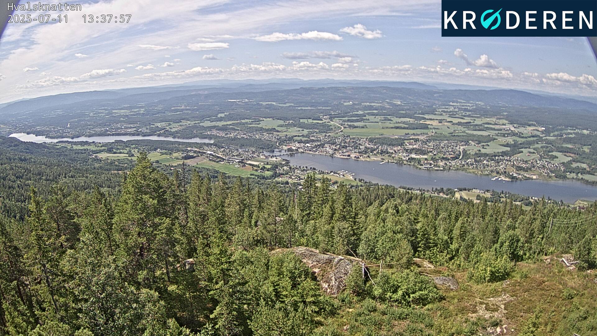 Hvalknatten mot Vikersund sentrum