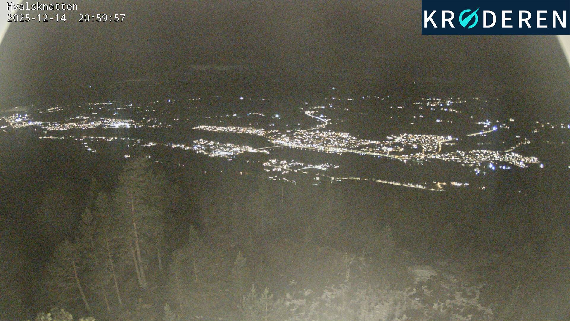 Hvalknatten mot Vikersund sentrum