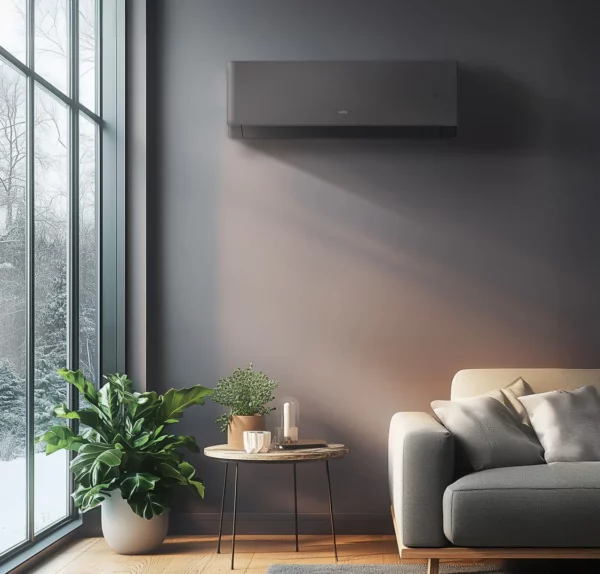 Wilfa_Heat-Pump_Nordkap_Grey_Environment_Front_Sqr_Adj